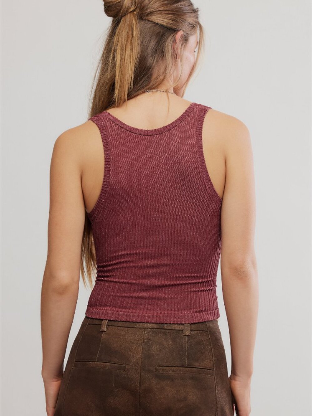 FREE PEOPLE Clean Slate Tank / Pomegranate - Picture 3 of 6